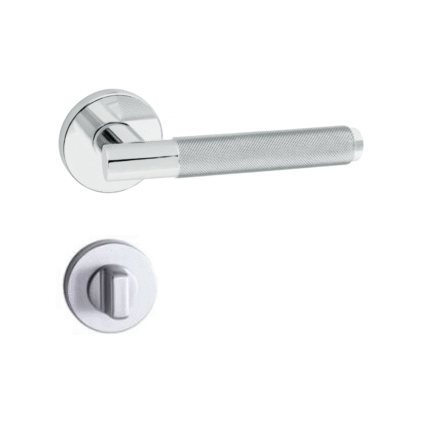 DVODIJELNA KVAKA REBRASTA INOX WC