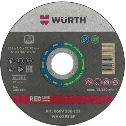 WURTH REZNA PLOČA ZA METAL 125X1X22,2